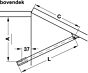 Klepsteun - Openingshoek: 75° - Lengte: 200, 250, 300 mm