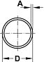 Kleding- Gordijn-roede - RVS - Lengte: 1000 mm - Rond - ø 20, 25, 30 mm