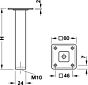 Meubelpoot - Zwart - 150 t/m 500 mm - Vierkant: 25 mm - 4 Stuks