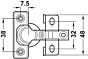 Scharnier met korte arm - Deurdikte vanaf 14 mm - 95° - Veer