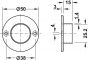 Buishouder Rond - RVS - Voor Buisdiameter: 20, 25, 30 mm - 2 stuks
