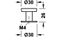 Knop Rond - RVS - ø 30 mm