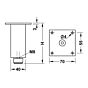 Meubelpoot - Aluminium - Zwart - Hoogtes: 50, 80, 100, 150 mm