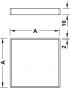 Decoratie-frame, voor tafelpootbevestiging onder het tafelblad - RVS - Drie maten