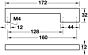 Asymmetrisch - IJzerkleur used look - Greepdikte: 12 mm - Lengte: 172 mm