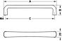 Meubelgreep - Zamak - Verkoperd Antiek - Lengte: 172 en 332 mm