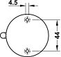 Garderobe Pafondhaak - RVS - 42x70mm