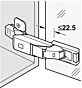 Blum Cristallo Glasdeur-scharnier - 110° - Veer