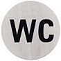 Pictogram - WC - RVS - ø 75 mm