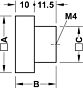 Meubelknop - Zamak - Messing mat - 30/30 mm