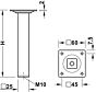 Meubelpoot - Wit - Hoogtes: 150 t/m 400 mm - Vierkant: 25 mm - 4 Stuks