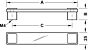 Meubelgreep - Kunststof - Transparant - Sokkel: Wit - Lengte: 150 mm