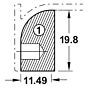 Vulprofiel inbouwapparatuur C en L-profiel - Zilver mat