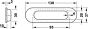 Komgreep - RVS Mat - 130 x 37 mm