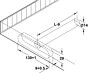 Plankdrager met bevestigingsplaat en afstelling - Plankdikte: ≥ min. 32 mm