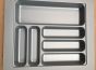 Orga Tray - Bestekbak - Kunststof - Lade-diepte: 441 mm / 520 mm. Hoogte - 55 mm - Zilvergrijs