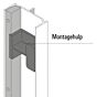 Vulprofiel inbouwapparatuur C en L-profiel - Zilver mat