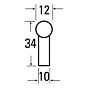 Greep RVS - ø 12 mm - 9 Lengtes: 256 t/m 806 mm