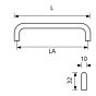 Greep Ruth - Staal - RVS Look - ø 10 mm - Acht Lengtes: 106 t/m 362 mm