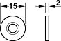Magneetsluiting - Trekkracht: 3.5 kg - Wit - Inboor ø 14 mm/Diepte: 13 mm