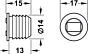 Magneetsluiting - Trekkracht: 3.5 kg - Wit - Inboor ø 14 mm/Diepte: 13 mm