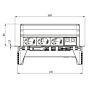 Evoline Flip Top Push Data M - 3 Stekkerdozen + 2 RJ45 - RVS