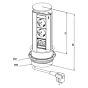 Evoline Port Data - Uittrekbaar stopcontact - 2 stekkerdozen + 2 RJ 45 - Aluminium