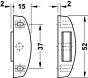 Magneetsluiting - Trekkracht: 4 kg - Opbouw - Nikkel of Messing