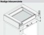 Voorgemonteerd - Binnenlade - Blum Antaro K - Inbouw-hoogte: 13.7 cm - Zijwandhoogte: 11.6 cm