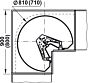 Beslag Revo 90 - Inbouwhoogte: 660 - 860 mm - Hoogte voor 2 Plateaus - Antraciet