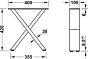 Bank-onderstel - Industrieel - X-Vorm - Zwart - 420 x 400 mm (hxb) - Met Stelpootjes