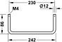 Garderobebeugel - Staal - 242 x 86 - ø 12 mm - Twee Kleuren