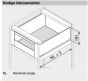 Voorgemonteerd  Binnenlade - Legrabox C - Met Reling - Inbouwhoogte: 19.3 cm