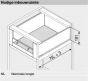 Binnenlade - Blum Legrabox C - Met Glas - Inbouwhoogte: 19.1 cm - Zelfbouwpakket