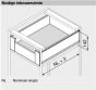 Voorgemonteerd Binnenlade - Legrabox K - Inbouwhoogte: 14.2 cm
