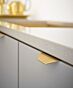 Greep met schuine rand - Goud geborsteld - L: 60, 200, 350 mm