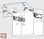 Aventos HF Prestatiefactor (2600-5500) - Klephoogte: 760-1040 mm - Complete set