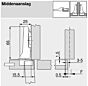 Blum - MINI - 94 ° - ø 26 mm - Half-opliggend - Veer