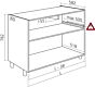 Brede Keukenkast - Antraciet -  Vier Breedtes: 800 t/m 1200 mm
