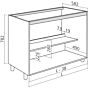 Keukenkast Spoelbak - Antraciet - Vier Breedtes: 600 t/m 1200 mm