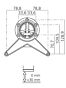 Tafelpoten Camar - Hoogte: 700+30 mm - ø 60 mm - Wit  - 4 st.