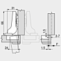 Blum - 95 ° - Dikke Deur - Half-opliggend - Veer
