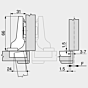 Blum - 95 ° - Dikke Deur - Half-opliggend - Veer