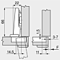 Blum - 95 ° - Dikke Deur - Opliggend - Veer