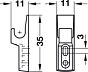 Mini-Latch Snapper met Veersluiting - Vernikkeld