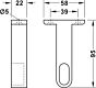 Buishouder - Zwart - Eindsteun - Voor Roede 30x14 mm