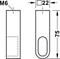 Buishouder - Zwart - Plafondsteun - Middensteun - Voor Roede 30x14 mm