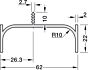 C-Profiel Verticaal - Aluminium - Wit Glanzend Ral 9016 - 2500 mm