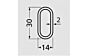 Kledingroede Aluminium - 30x15 mm - Lengtes: 1000 en 1200 - Dikte: 2 mm