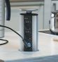 Evoline Port Cuisine - Uittrekbaar stopcontact - 3 stekkerdozen - Aluminium